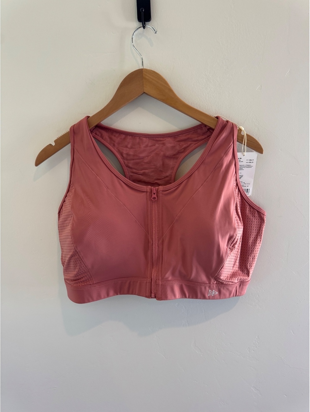 Yvette Pink Front Zip Sports Bra Size 4XL NWT Plus Size High Support [COPY]